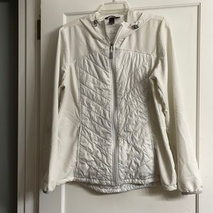 Eddie Bauer XL white hooded zip up jacket